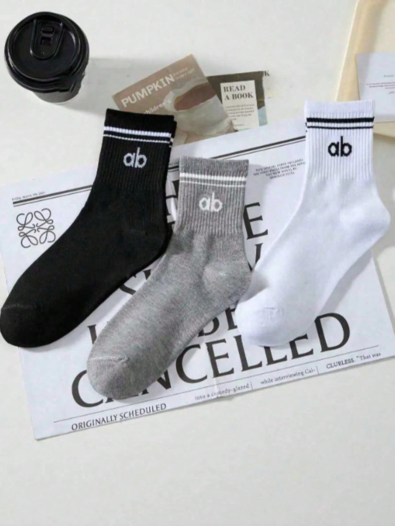 5/10 Pairs Solid Color Sports Yoga Mid-Calf Socks, Casual Minimalist Style, Comfortable & Soft, Unisex Couple Style