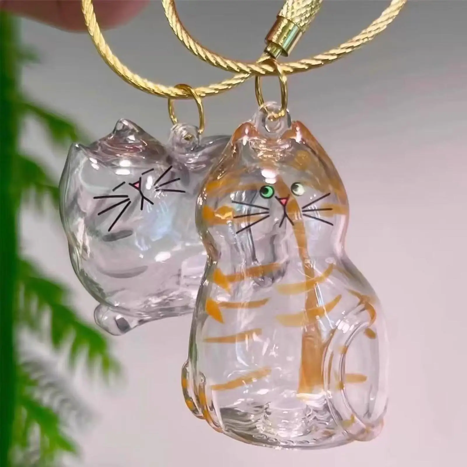 Cat hair creative accessories pet hair keychain cat pendant bottle collector memorial collection keychain hair storage bottle