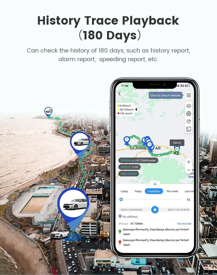 R56L جهاز تعقب السيارة obd GPS 4G مع Google API مراقبة الصوت إنذار السرعة الزائدة محدد موقع السيارة اللاسلكية تتبع GPS #6