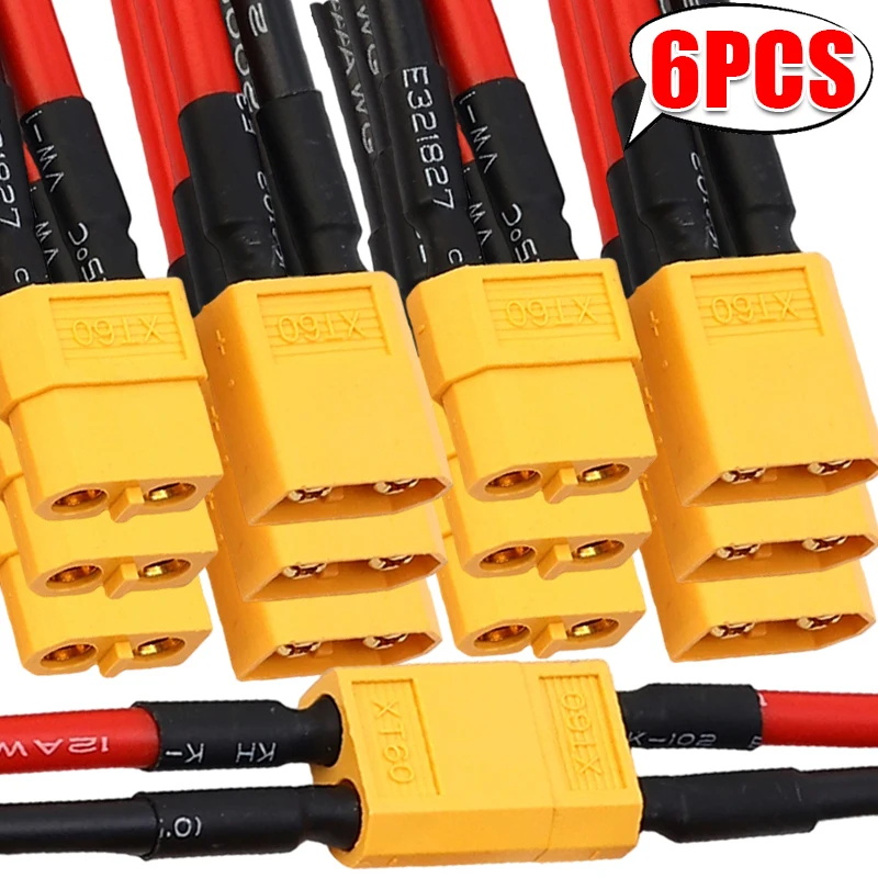 

XT60 14AWG Parallel Battery Connector 2 Way Male/Female Dual Extension Cable Wire Cord Y Splitter Silicone Wire for RC Battery