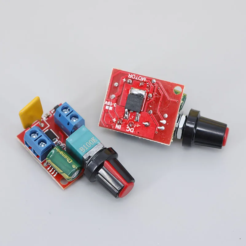 2pcs Mini 3V 6V 12V 24V 5A PWM Max 90W DC Motor Speed Controller Module 3V-35V Speed Control Switch LED Dimmer