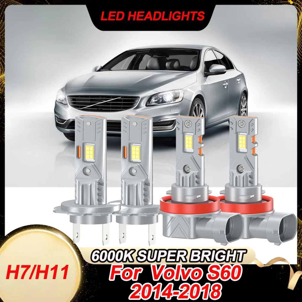 

LED Canbus Car Lights 240W 40000LM CSP Chip Auto Lights 6000K Turbo Lamps 12V For Volvo S60 2014 2015 2016 2017 2018