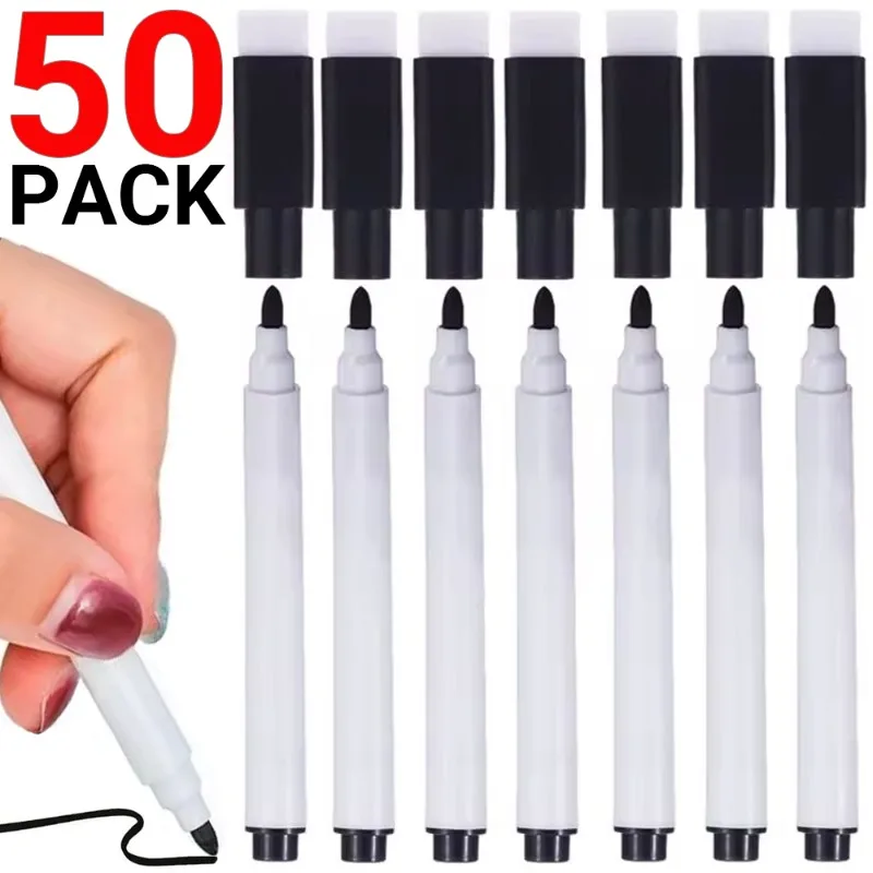 

5-50PCS Marker Pen Dry Erase Markers with Eraser Cap for Office School Stationery Magnetic White Board Markers Pen Dry Erase