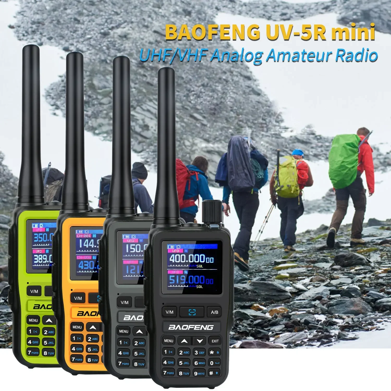 2 pz 2025 Baofeng UV-5R Mini Walkie Talkie VHF UHF Dual Band TX e RX Multi-band Ricevi Air Band Vox Amateur Mini Radio bidirezionale