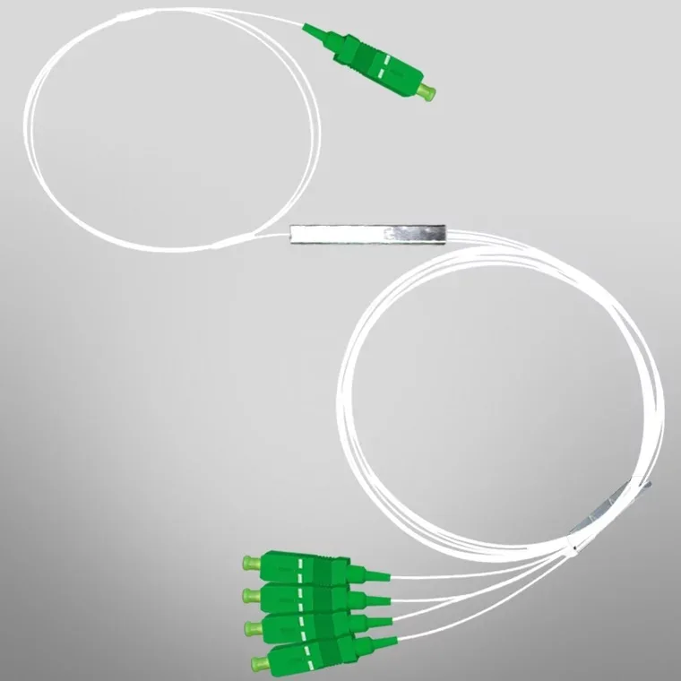 Free Shipping10pcs/lot Splitter 1X4 PLC SC/APC Fiber Optic Single Mode 0.9mm G657A1 LSZH 1m PVC FTTH Fiber Optic Splitter