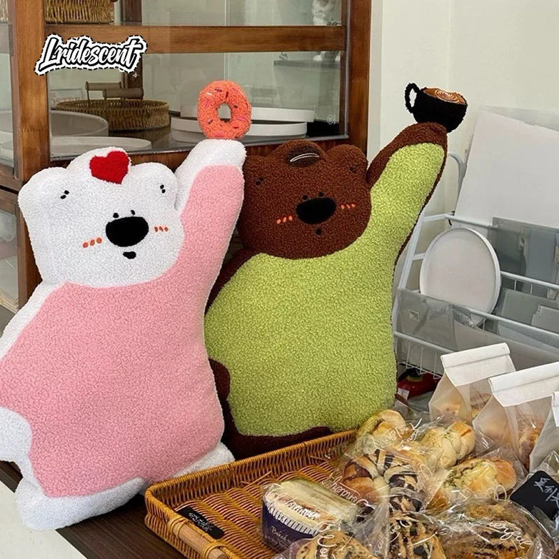 빵곰 재미있는 베개 귀엽고 창의적이며 기발한 홈 데코 등받이 쿠션 친구와 베스트 프렌드를 위한 이상적인 축제 선물