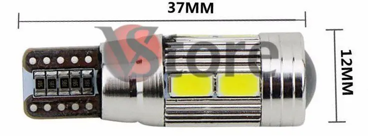 4 Lampade T10 LED HID Canbus 10 SMD 5630 BIANCO Lampadine Xenon 6000 Posizione