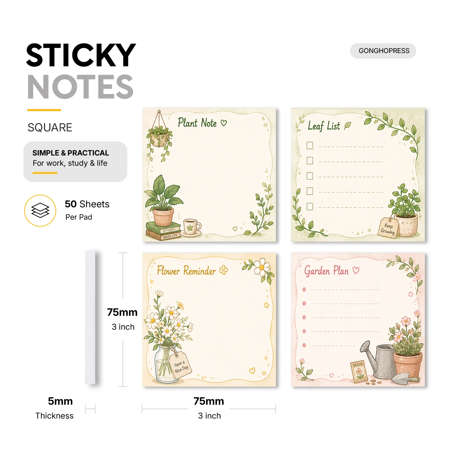4 Paquetes de Notas Adhesivas  - Baby Food List reseña y precio