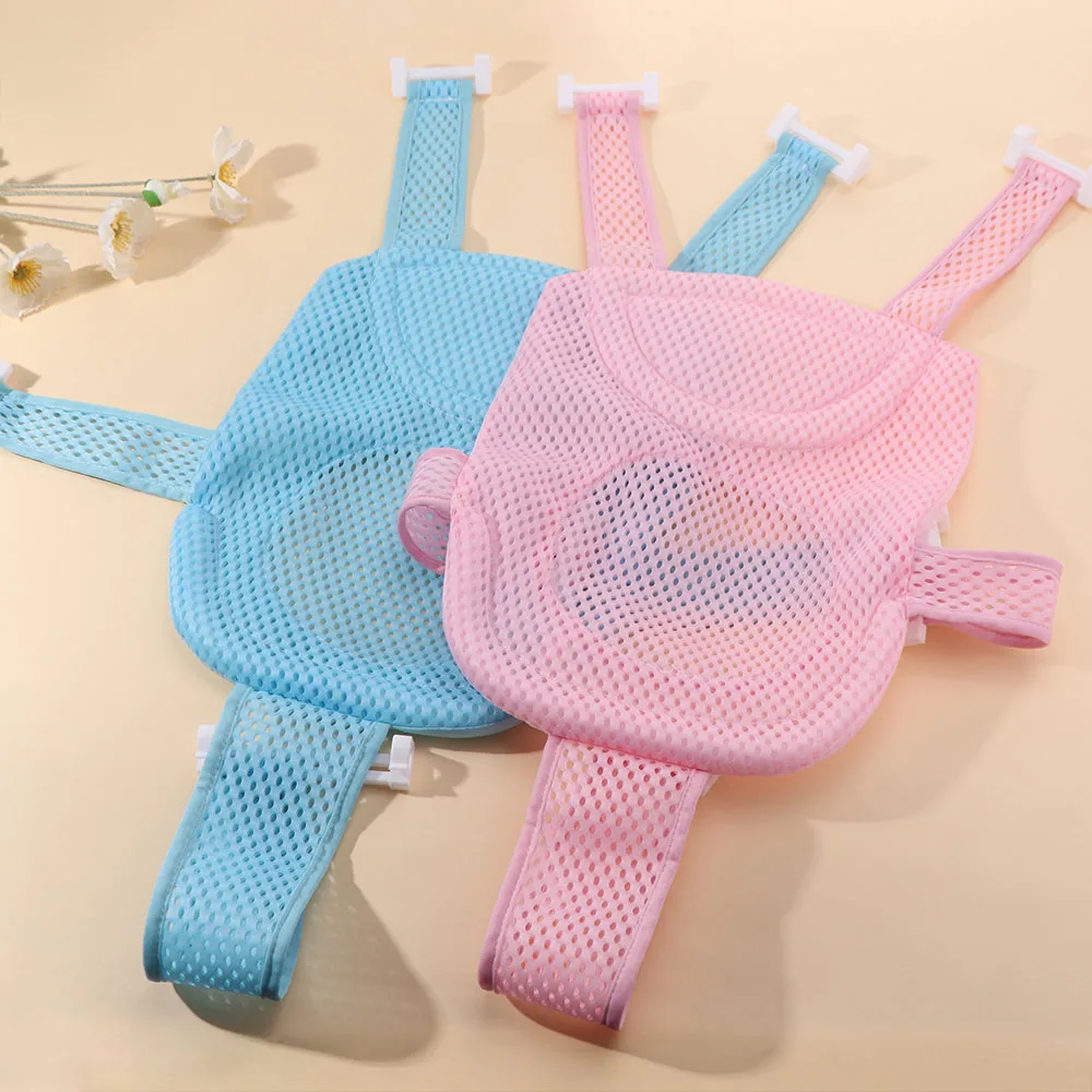 Comfortable Adjustable Baby Bathing Net Cross-shaped Anti-slip Bathtub Support Net Infant Newborn Shower Pillow Mat Baby Care