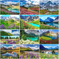 5D DIY Full Square Diamond Painting Mountain Diamond Embroidery Scenery Cross Stitch Rhinestone Mosaic Home Decoration