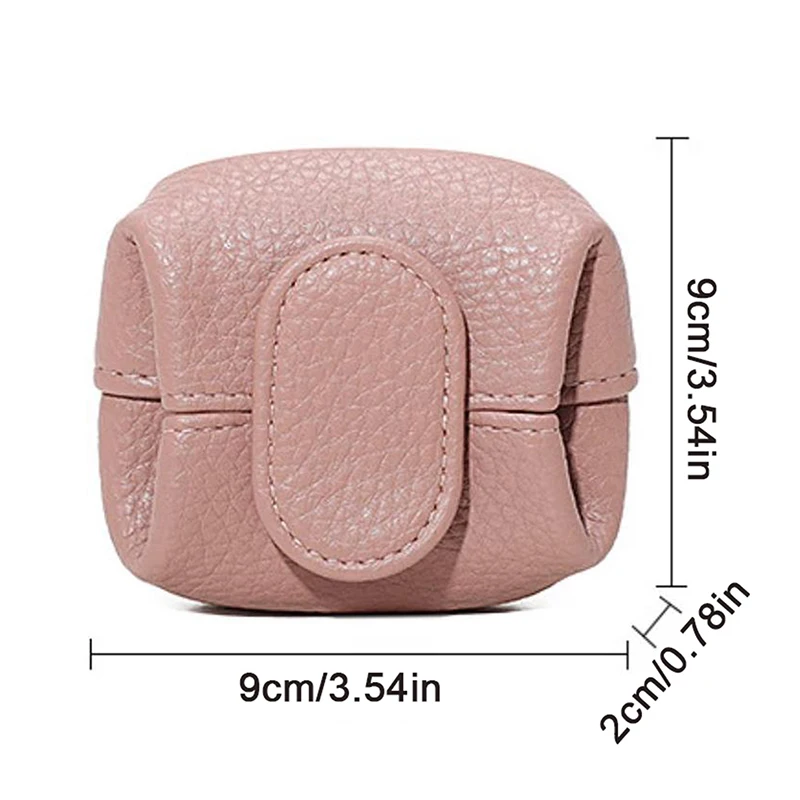 الصلبة اللون البسيطة عملة تخزين محفظة جلدية تغيير المحفظة للنساء مشبك مفتاح سماعة حقيبة التخزين للتسوق الصادرة #6