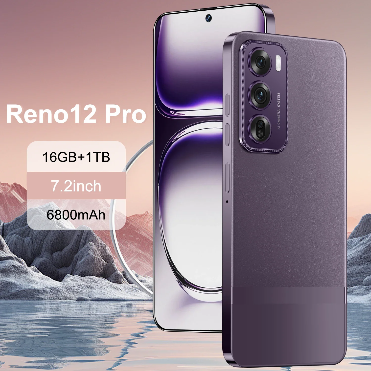 New Reno12 Pro 7.2HD Cellphones Global Version 4G 5G Original Smartphone Dual SIM Android 13 Cell Phone 7800mAh Mobile Phones