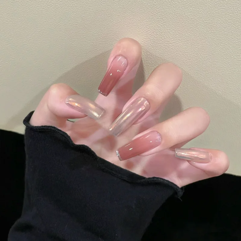 

Носите высококачественные летние милые стикеры градиентного цвета 30 шт. съемный накладной ноготь размера