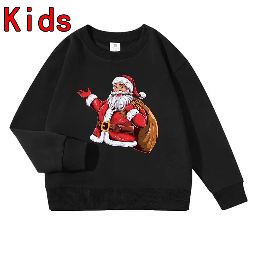 

Boys Girls Children's Clothing Casual Kid's Spring Autumn Sports Sweatshirt Christmas gift Santa Claus Printed Pullover Tops