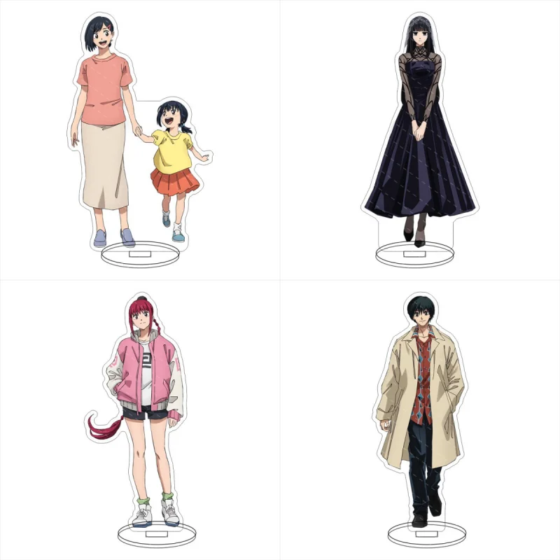 

Подставка-стенд из переработанного акрила для мерча по аниме Sakamoto Days: Таро Сакамото, Ёичи Нагумо, Шишиба, Таро Сакамото. Сувенир.