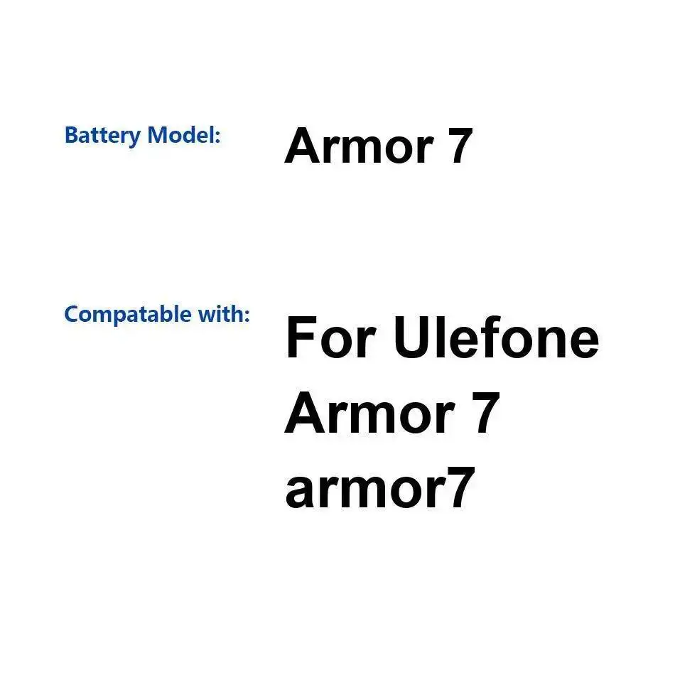 

Легкий аккумулятор высокой емкости 5500 мАч для мобильного телефона Ulefone Armor 7