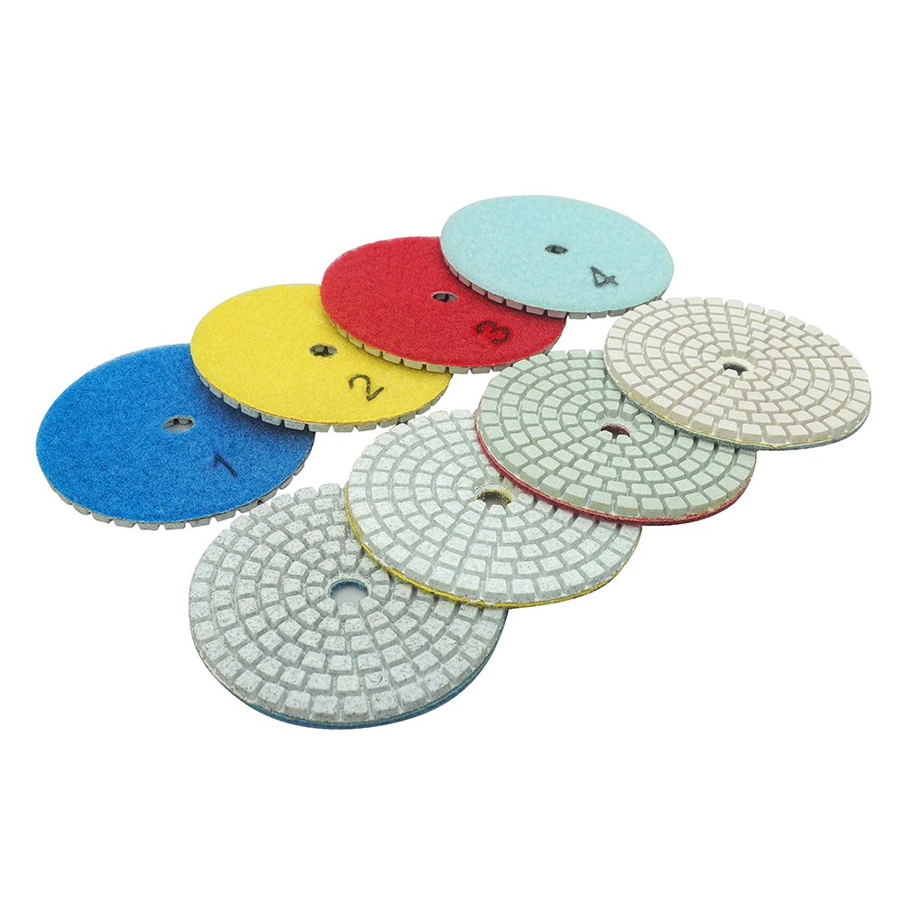 

4" 100mm 4 Steps Diamond Wet Polishing Pad Abrasive Tools For Grinding Marble Granite Floor Concrete Stone Grinding Wet Polish