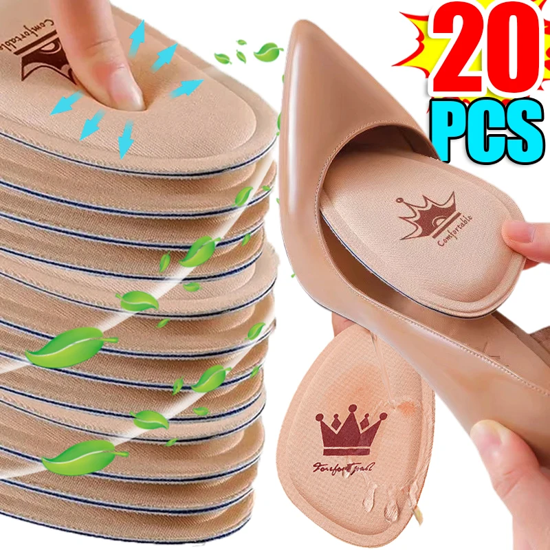 Non-slip Forefoot Pad for Women High Heels 2/20Pcs Pain Relief Insert Half Insoles Front Foot Cushion Shoe Pads Insole Wholesale