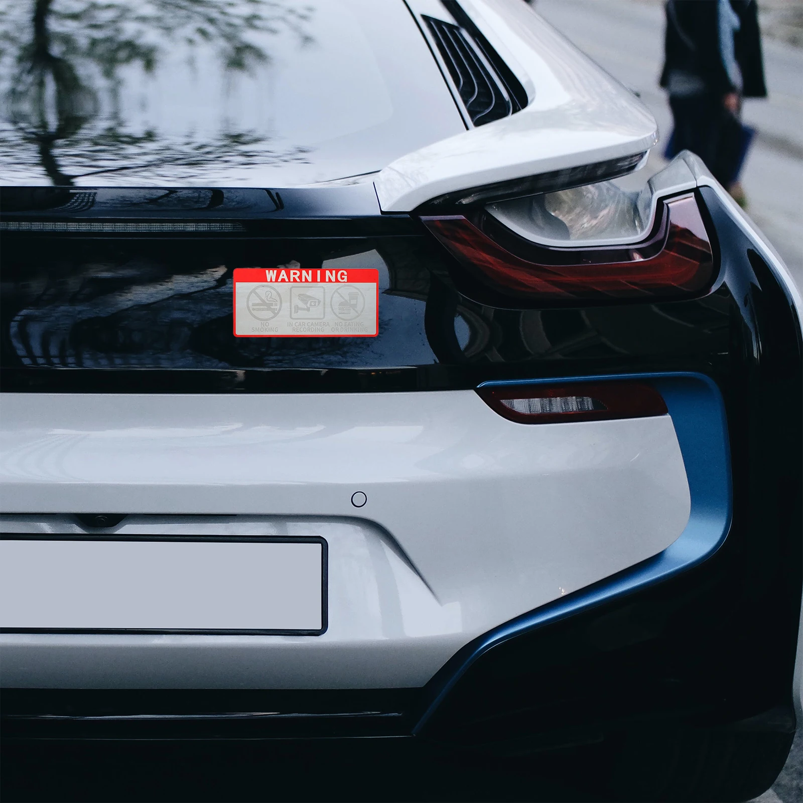 

20Pcs Car Video Surveillance Sticker Transparent Waterproof PVC Camera Warning Removable Vehicle Monitoring Decal for in-Car