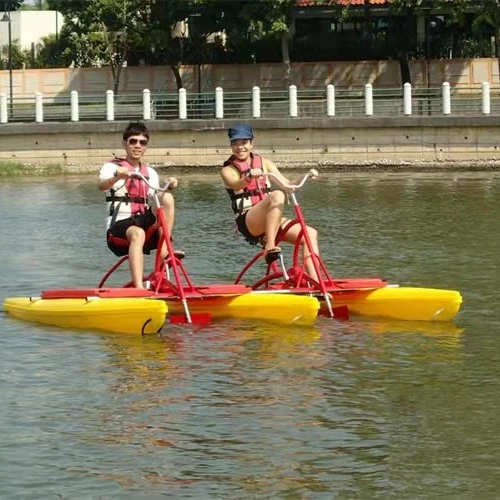 Custom Size high quality inflatable sea banana pedal boat tubes floating water bike