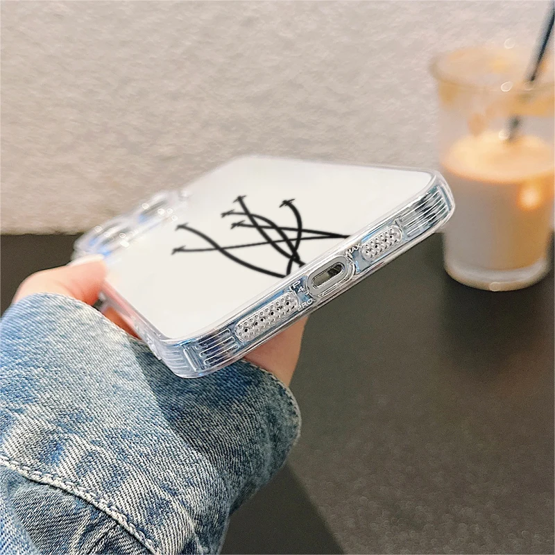 Linha avião capa clara caso de telefone para iphone 12 xs 16e xr 11 7 8 15 pro max 14 16 13 mini