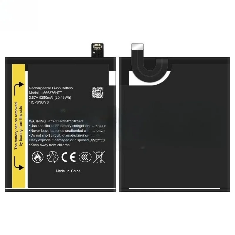 Applicable to Blackview BL6000 pro battery Li566376HTT mobile phone battery, new large capacity, free tool 3.87V 5280mah