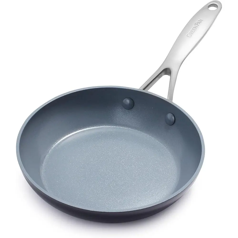 

Gray 8 Nonstick Frying Pan with Stainless Steel Handle, Suitable for Induction, Dishwasher and Oven Safe