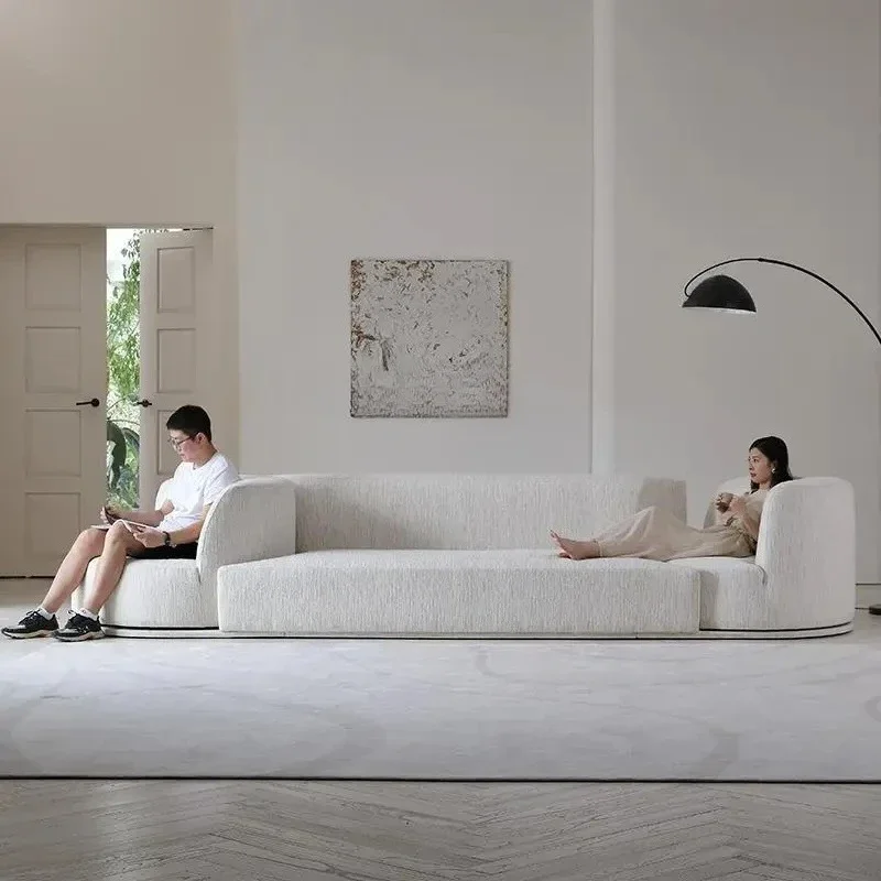 

Italian light luxury cotton and linen fabric module sofa/creative rotating function combination
