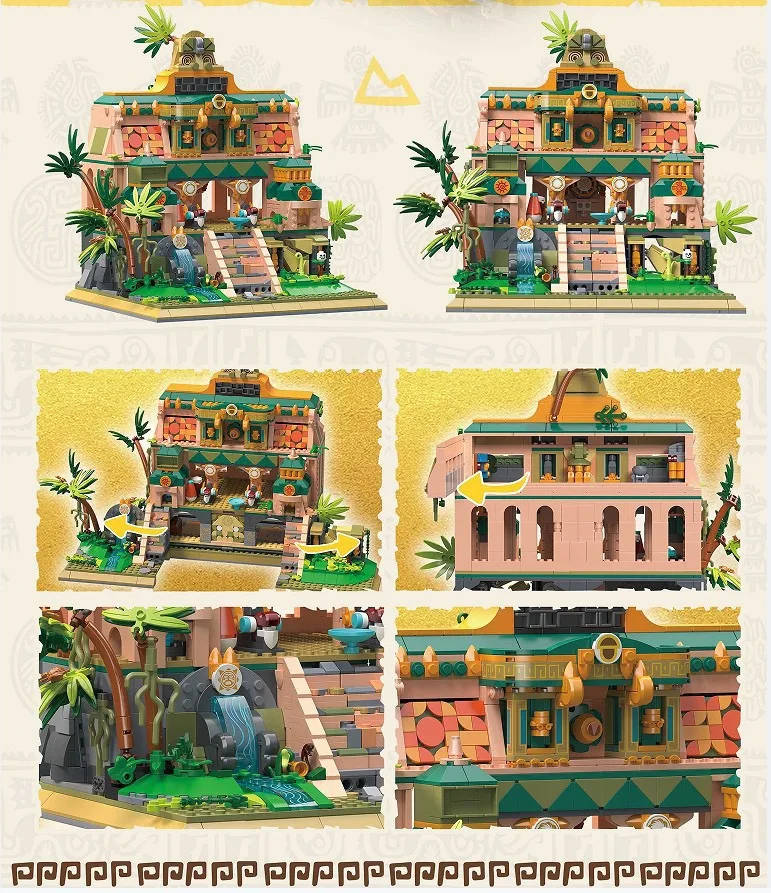 MOC The Lost Temple Site of Ancient Cilture Modle Building Block High Tech Kit Street Scene House Bricks Puzzle DIY Toy Kid Gift