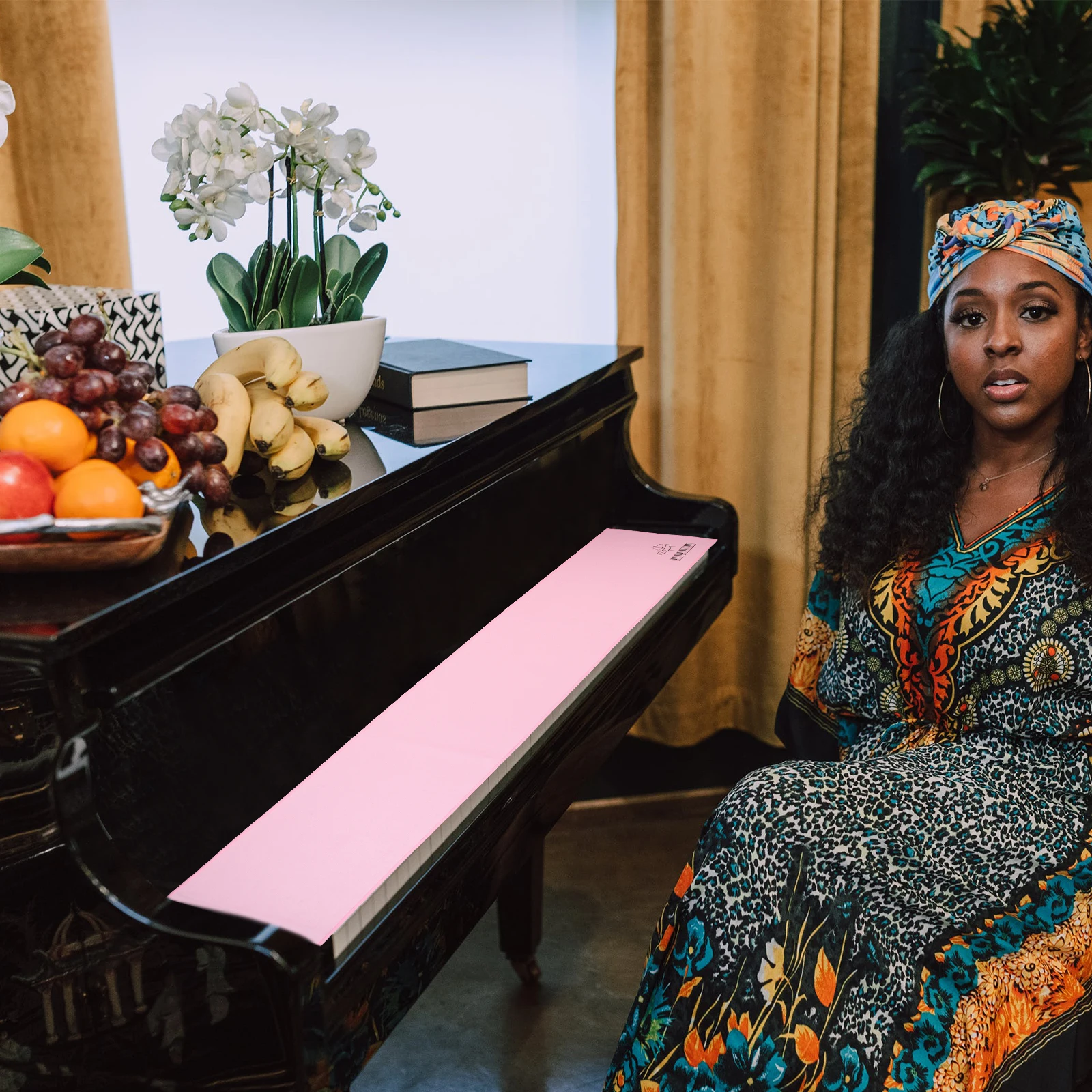 

Piano Keyboard Cover Cloth Durable Polyester Dustproof Protector Practical Keyboard Cover Easy Clean Protective Cloth