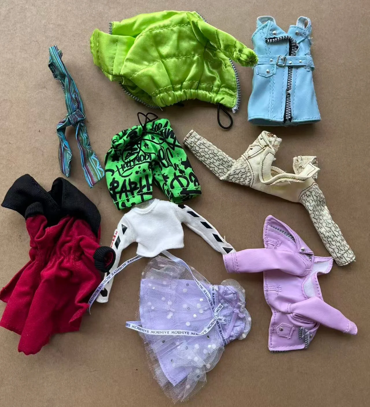 Ropa de muñeca Rainbow, piezas de vestir para muñecas de moda 1/6, vestido colorido, abrigos, sombreros, zapatos, sandalias para muñecas coleccionables