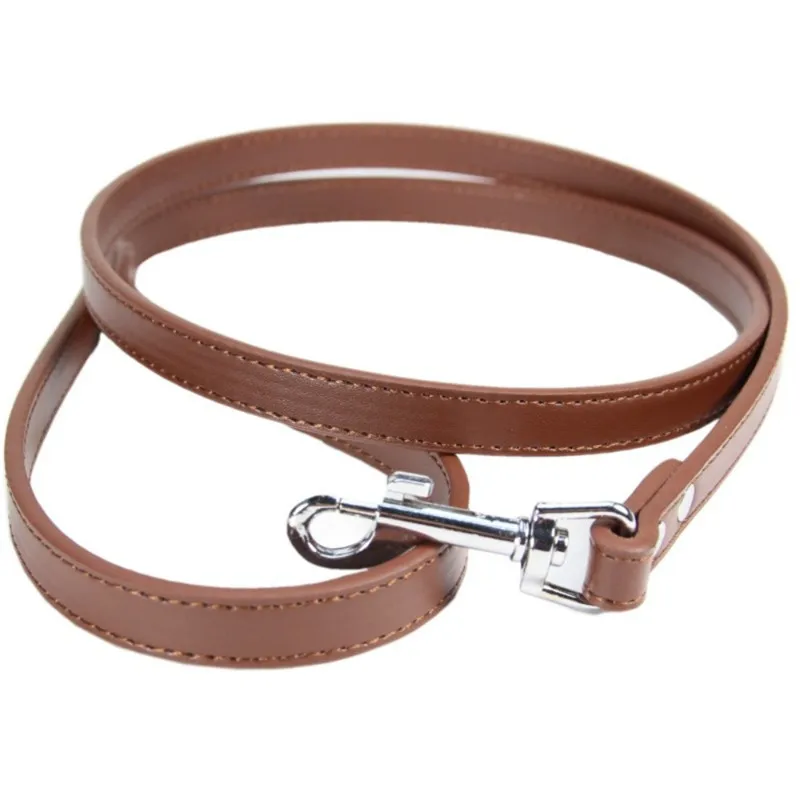 Laisse en cuir Pu souple pour chiens, accessoire de bonne qualité, accessoire pour animaux de compagnie, tailles S #1.5x120 Cm M #2.0x120 Cm, rose,