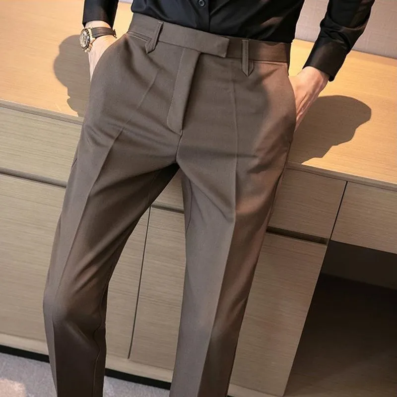 

High-end Suit Pants Small Feet Formal Wear Drooping Business Flu Handsome