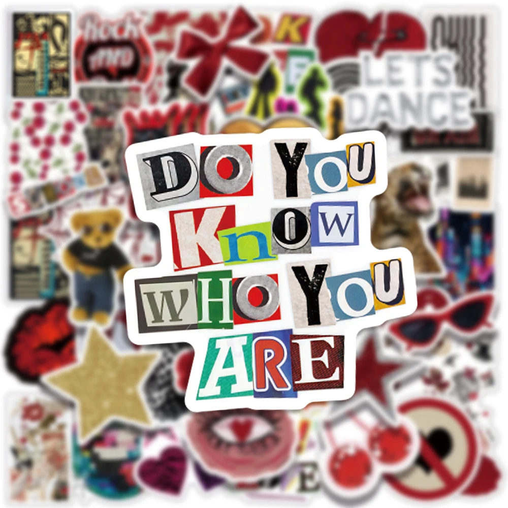 10/30/50 قطعة الرجعية الجمالية وسط المدينة Y2K الفتيات الكتابة على الجدران ملصقات DIY بها بنفسك سجل القصاصات الأمتعة خوذة كمبيوتر محمول كول مقاوم للماء الشارات حزمة