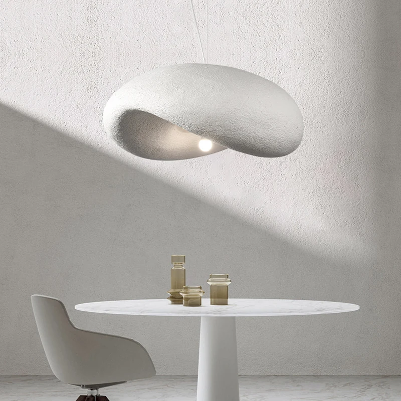 Nordic Minimalist Wabi Sabi Cream Style Led Chandelier Living Dining Room Bedroom Home Decor Pendant Lights Hanging Lamp Fixture