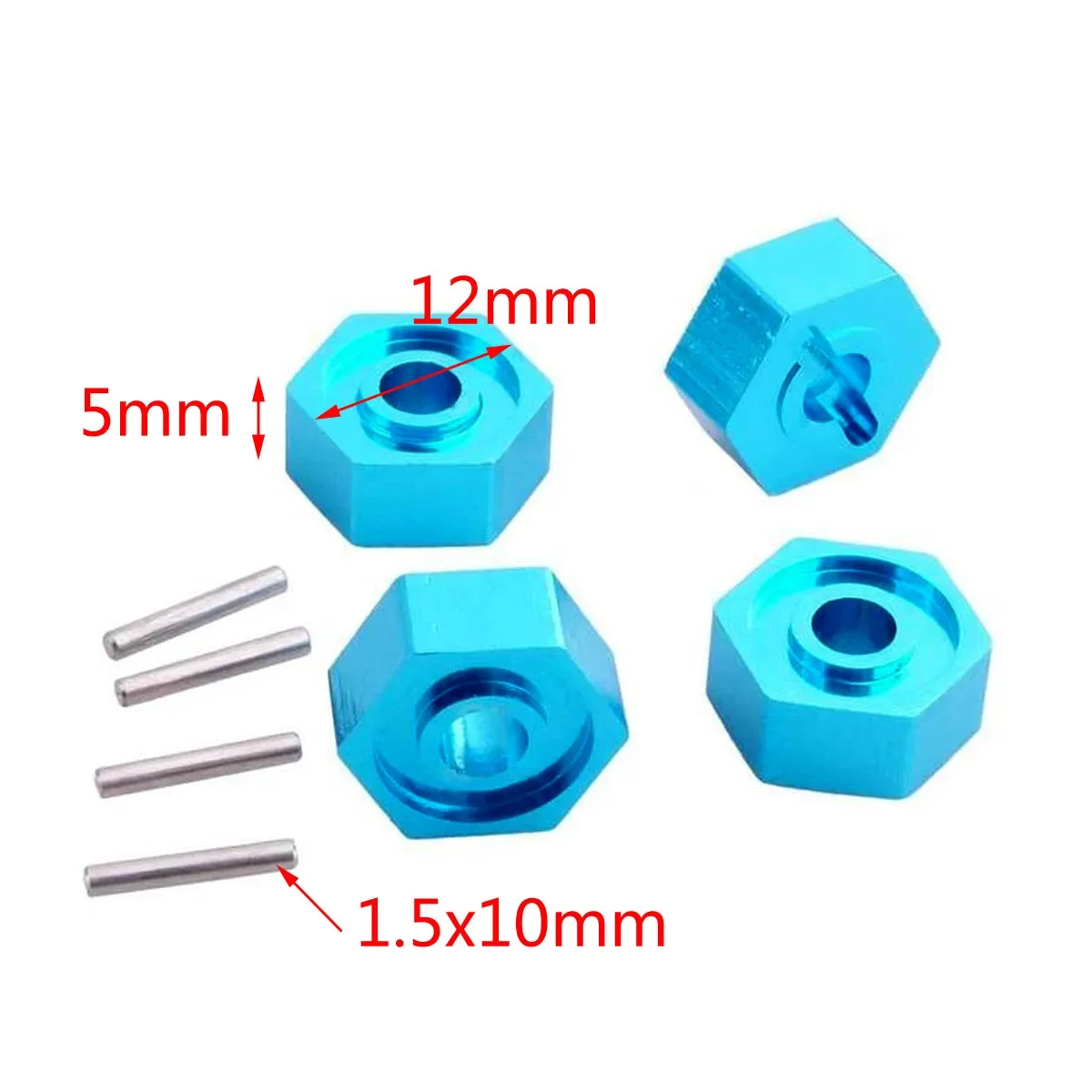 4Pcs HSP 286042(86065) 1/16 Scale RC Monster Truck Aluminum Wheel Hub Hex Adapter 5mm Fit for ATV94187 94186 94186Pro 94286