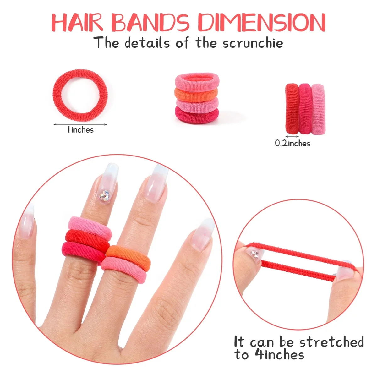 50Pcs/Set Girls Rubber Band Elastic Hair Bands Baby Girl Accessories Hair Ropes Cute Sweet Kids Baby Hair Accessories