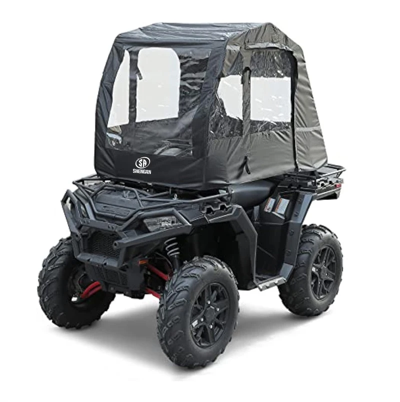 Universal Warm ATV Canopy Cover ATV Cab Enclosure Winter Full Vision ATV Cabin Cover for Polaris Sportsman Fourtrax Can-Am