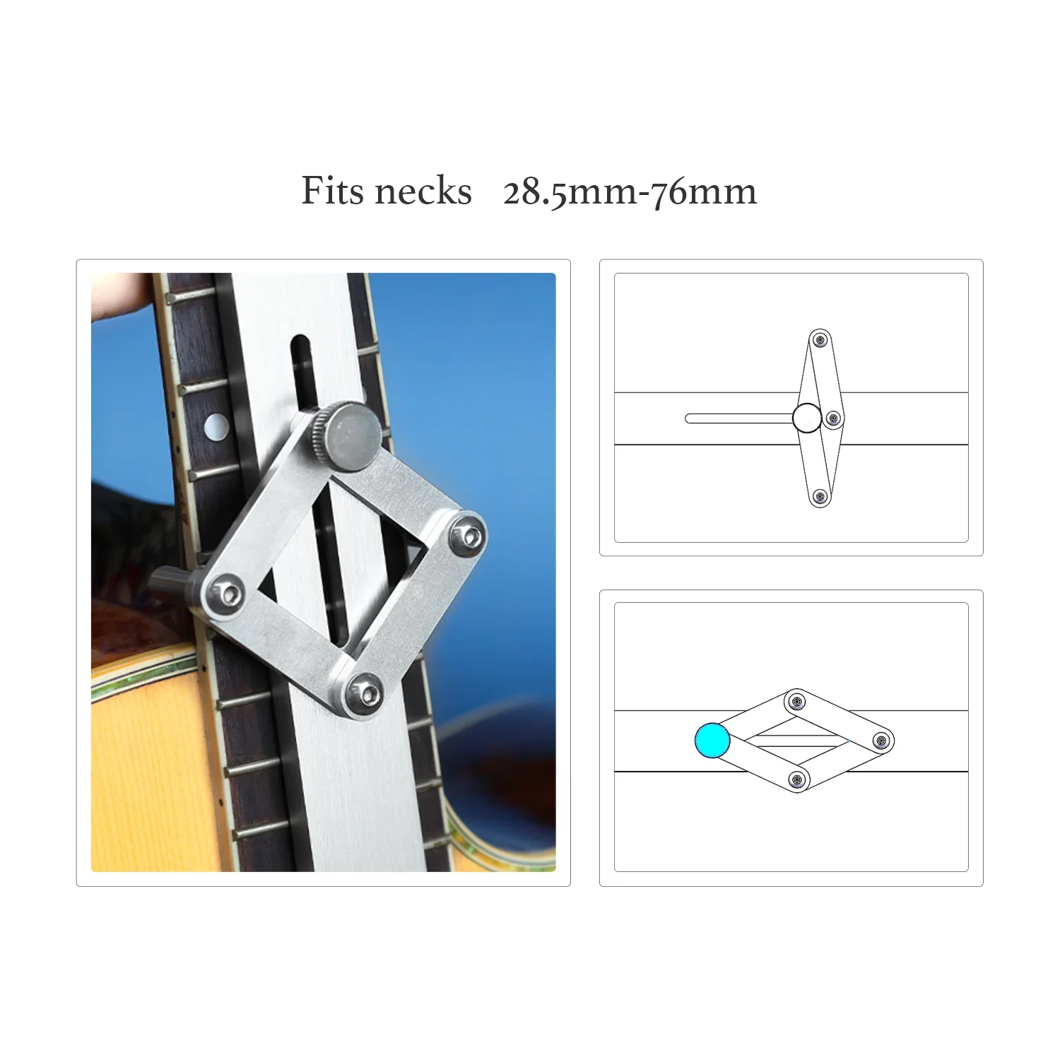 Guitar Neck Alignment Jig Self-centering Precise Guitar Building and Repair Tool Acoustic Guitar Jazz Luthier