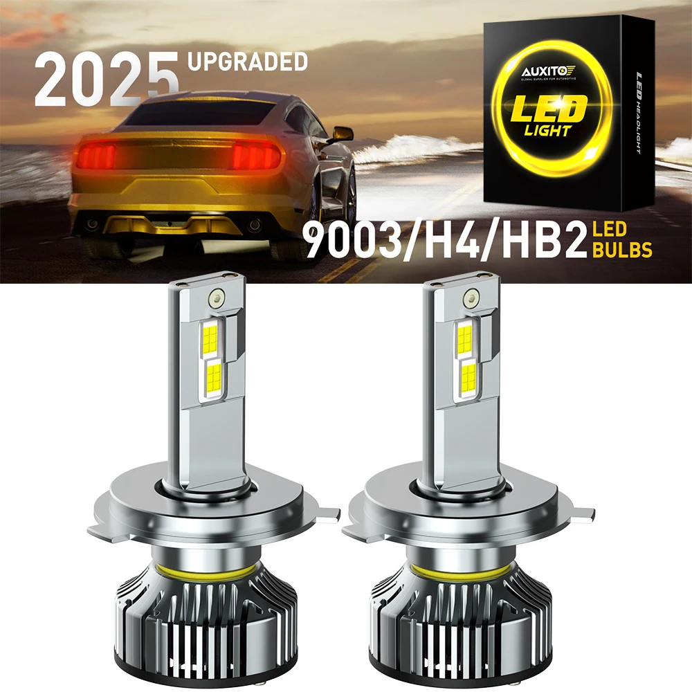 

2 шт. AUXITO 100W 30000LM H4 LED 9003 HB2 Canbus Turbo Super фара белого дальнего и ближнего света для VW BAM Audi Ford High Powr 12V