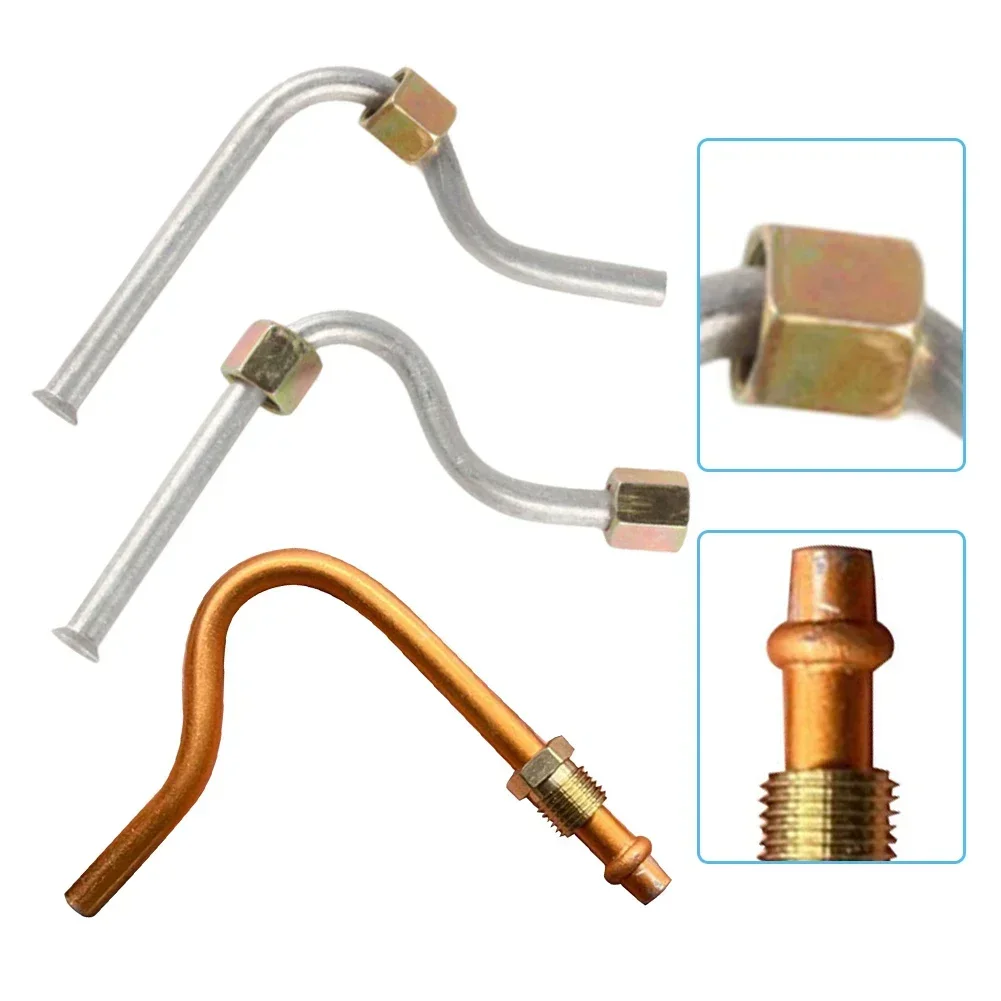 Aluminum Exhaust Pipe 7 Shaped Exhaust Tube Air Compressor Maintenance Improved Performance Sleek Silver Tone Finish