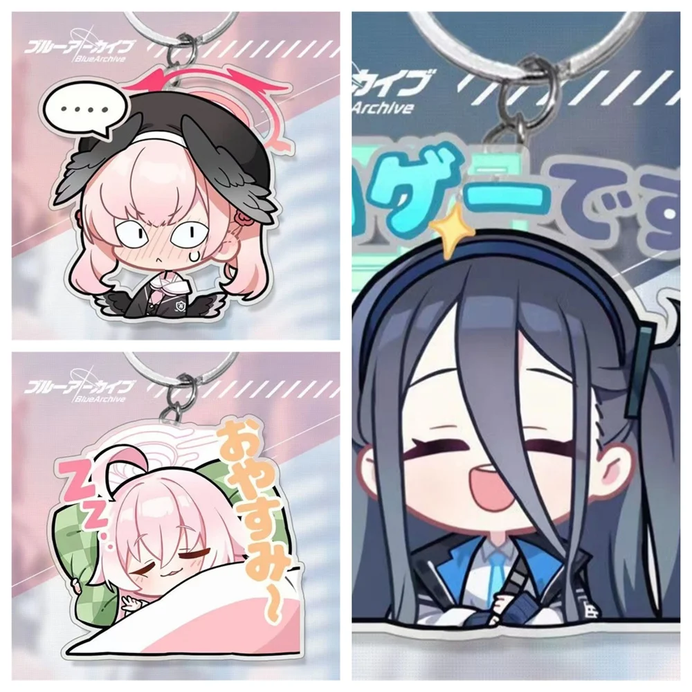 

6CM NEW Anime Blue Archive Acrylic Keychain Model Cosplay Charm Characters Ornament Accessories Goods Christmas Gifts