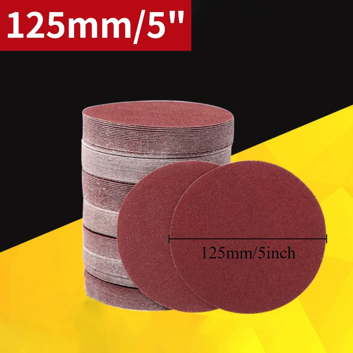 5 Inches Sanding Paper Set 125mm 60-80-100-120-150-240-400-600-2000 Grid Metal Polished Woodworking Abrasive Tools Accessories