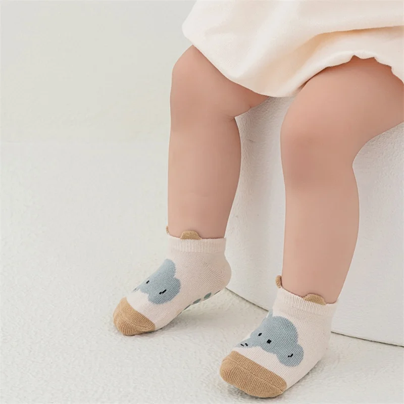 Newborn Baby Autumn Casual Infant\'s Home Anti Slip Cotton Toddler Cartoon Floor Socks