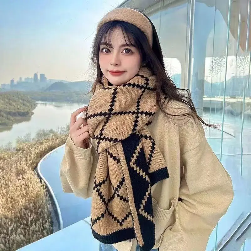 

Двусторонний шарф, многофункциональный мужской шарф, женский шарф, уютный зимний уличный утеплитель для шеи