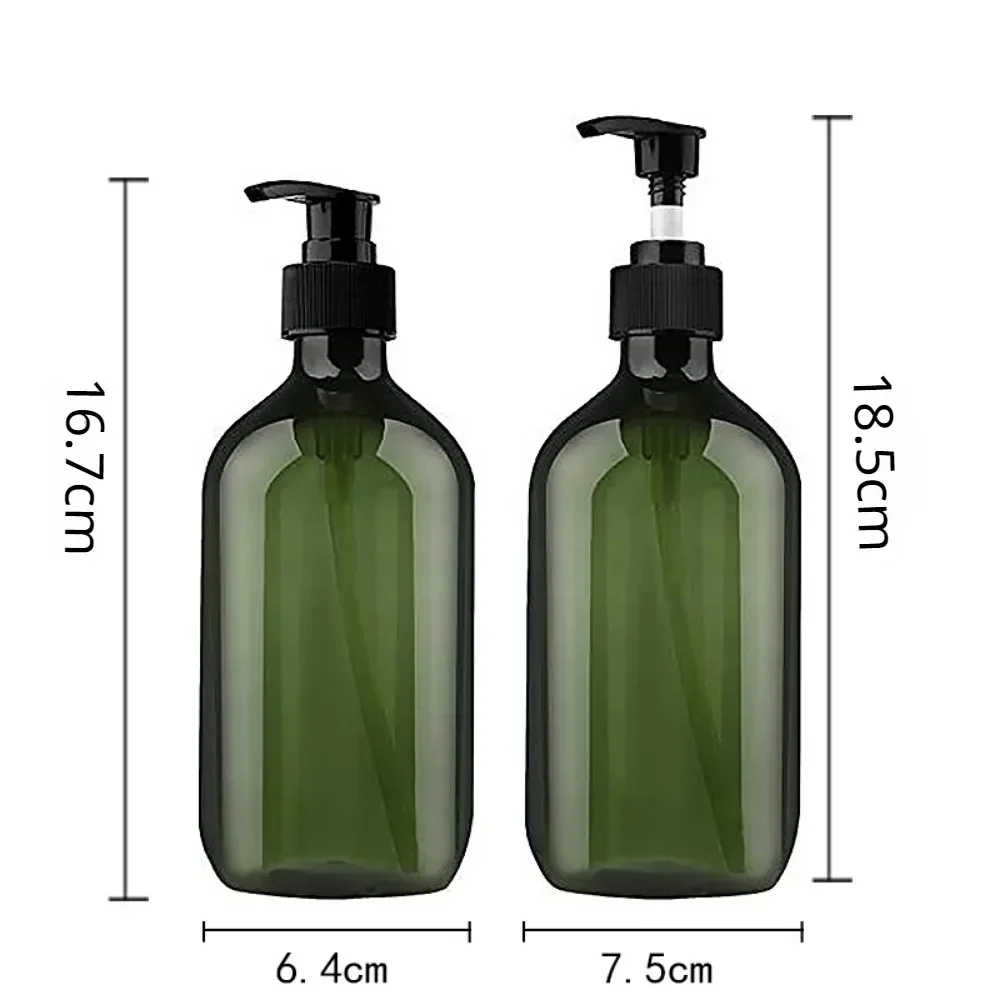 8 Stück 300/500ML Kunststoff-Pumpflaschen für Shampoo, Lotion, Flüssigseife, Langlebige Nachfüllbare Behälter – Detail 6