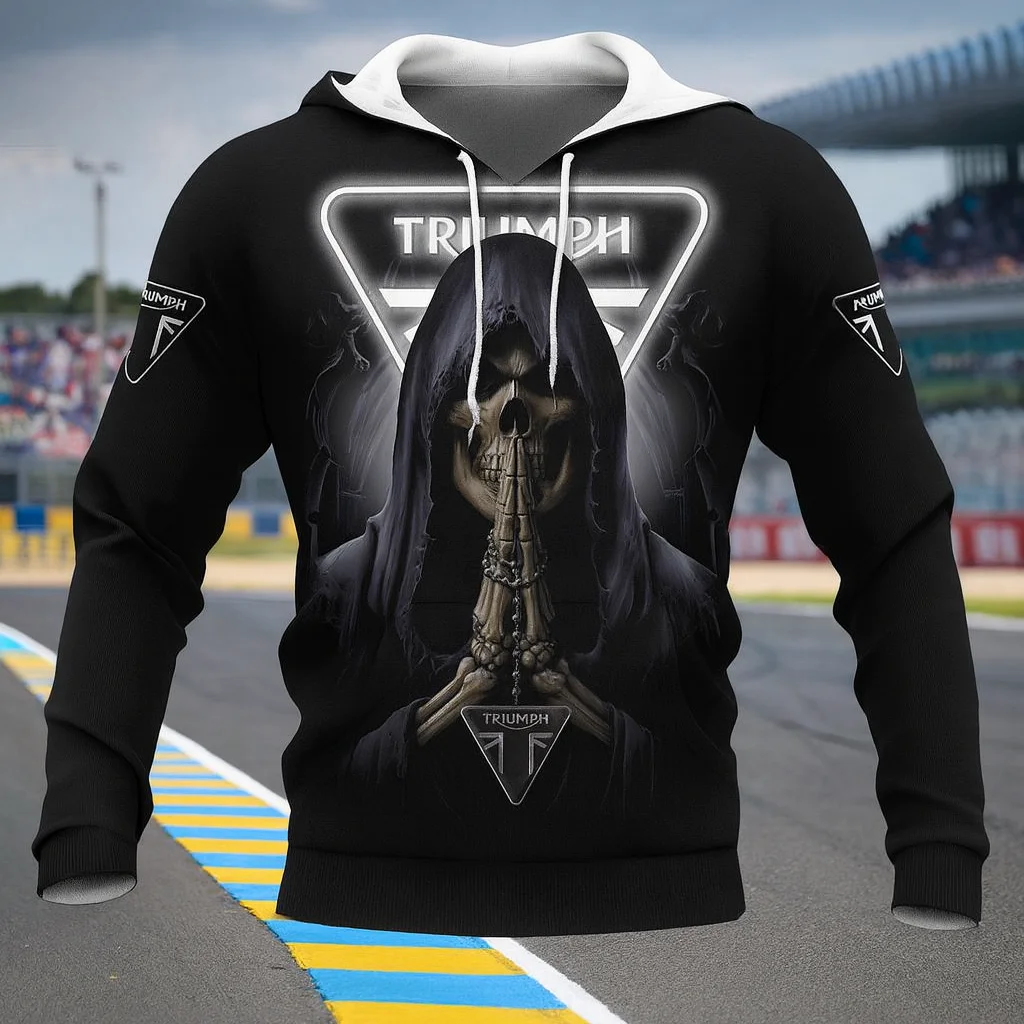 

Новая мотоциклетная толстовка Triumph 2026, модная толстовка с принтом, повседневный уличный удобный байкерский топ для верховой езды