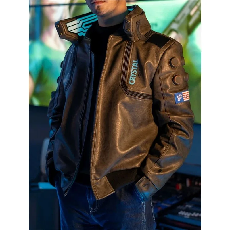 لعبة الشرير نمط 2077 الساموراي الشخصية الرئيسية الخامس تأثيري حلي للرجل فو الجلود لعبة سترة جديدة