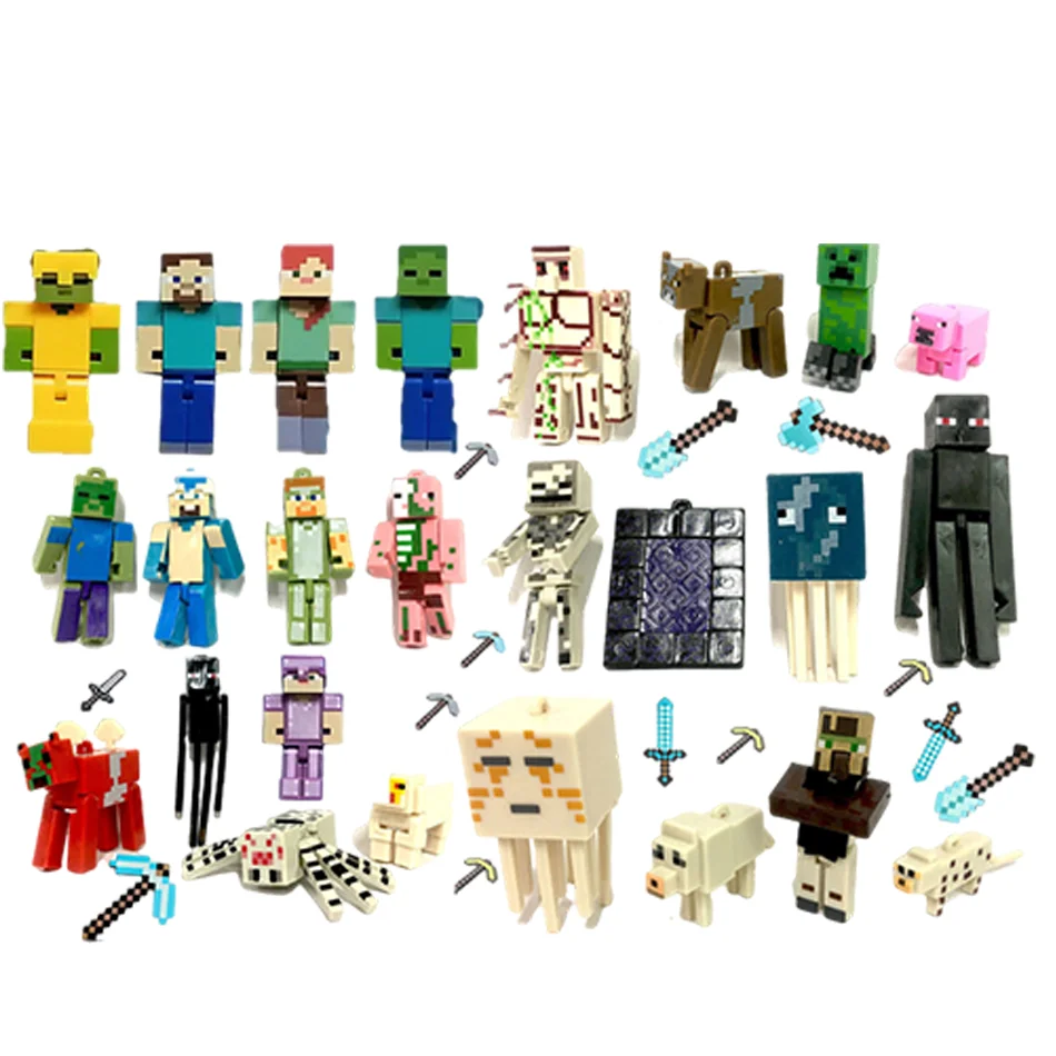 Anime 1-24Pcs Minecrafts Blind - Gaming Console With Minecraft 评论和价格