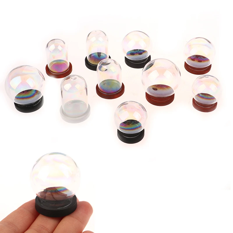 Poppenhuis Glazen Bal Decoratie Kit Diy Accessoires Materialen Speelgoed Kleine Handgemaakte Houten Miniatuur Assemblage